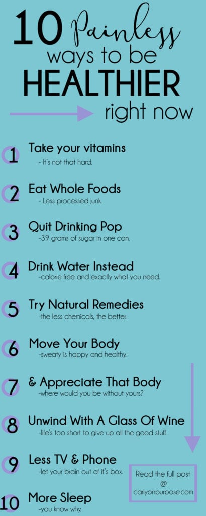 10 painless ways to be healthier now