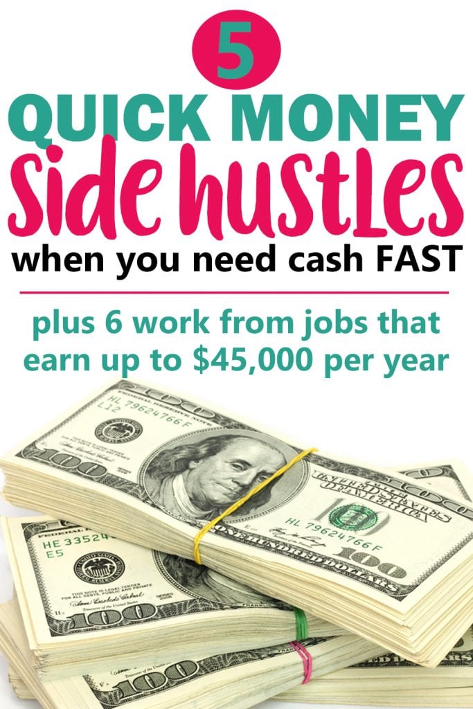 make money fast - side hustles to earn extra from home quickly