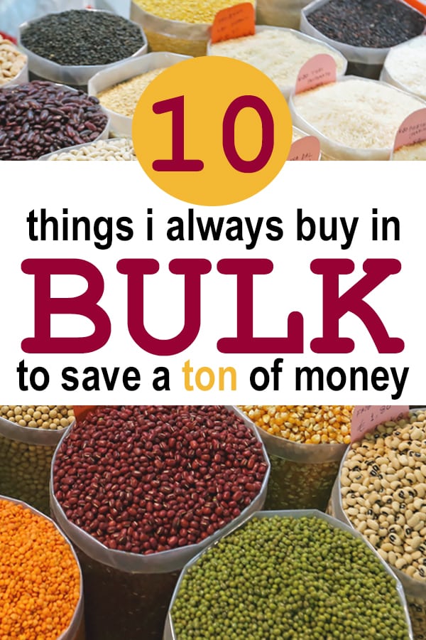 frugal living tips - things to buy in bulk to save money
