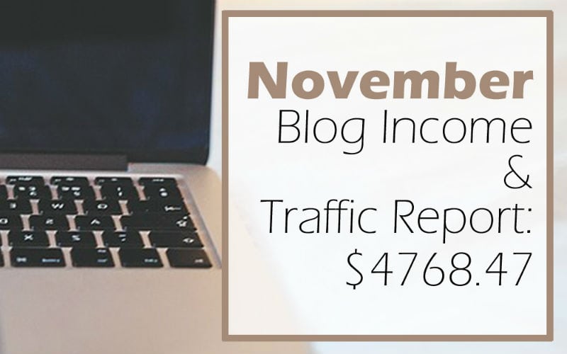 Blog Income & Traffic Report: November 2016