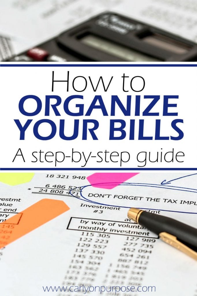 how to organize bills 