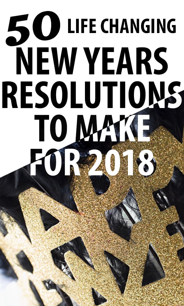 new years resolution ideas for 2018