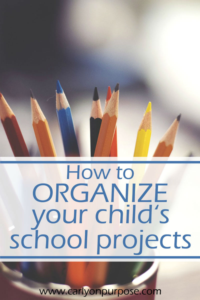 how to organize kid's school projects