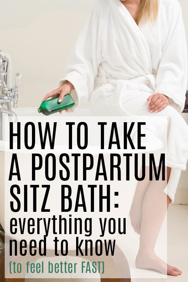 POSTPARTUM RECOVERY HOW TO TAKE A SITZ BATH