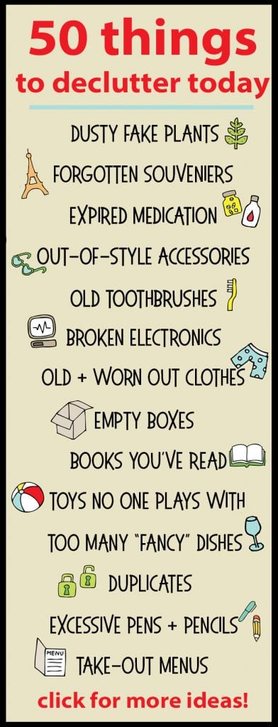 decluttering ideas for when you are overwhelmed