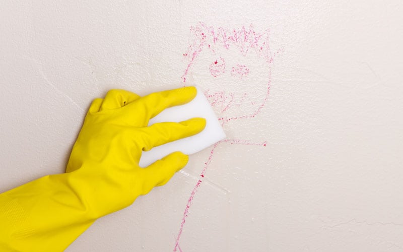 how to get crayon off the wall - cleaning tip