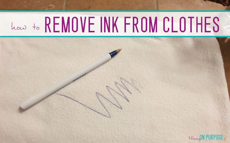 how to remove ink stains from clothes
