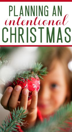 having an intentional Christmas