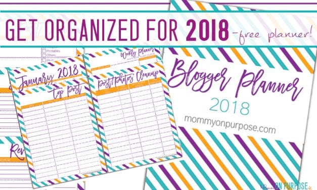 2018 Blog Planner – Get Organized!