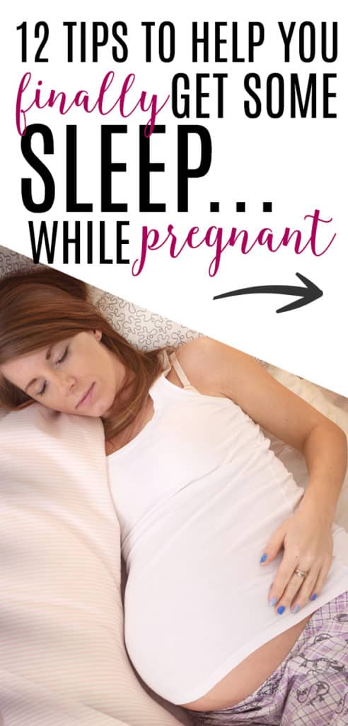 12 tips for getting great sleep while pregnant - it is HARD to rest when you in the third trimester! #thirdtrimester #pregnancy #pregnant #baby #sleep