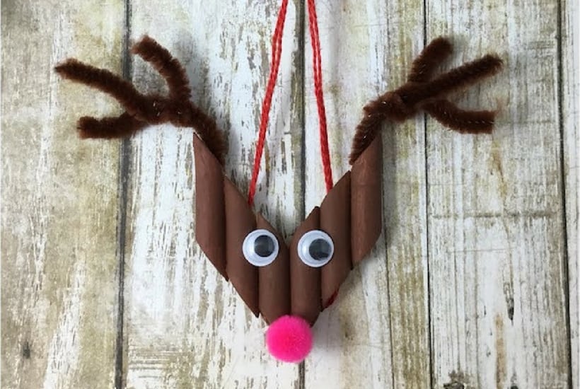 reindeer DIY Christmas Ornaments to Make With Toddlers 