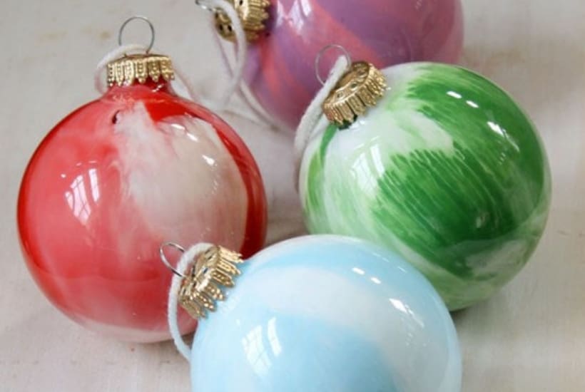 diy christmas ornament to make with toddlers glass 