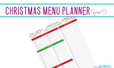 Free Printable Christmas Menu Planner