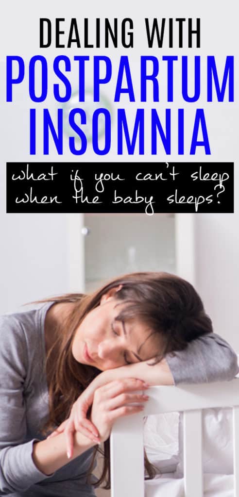 postpartum insomnia is VERY real - and it sucks! As a new mom, you're told to sleep when the baby is sleeping, and when you can't, you feel desperate! These tips will help you deal with postpartum insomnia. 
