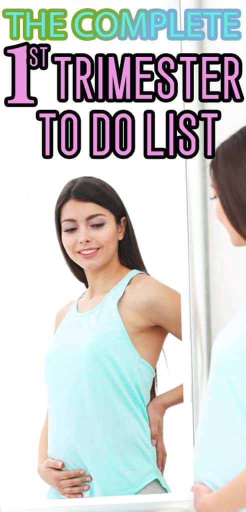 Things to do in the first trimester! It's SO EXCITING to be pregnant, even if you're sick - don't forget to check everything off this pregnancy to do list! #pregnant #firsttrimester #pregnancy